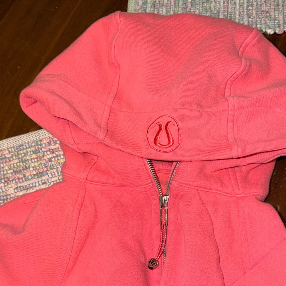 Lululemon Athletica Pink Zip-Up Scuba Hoodie